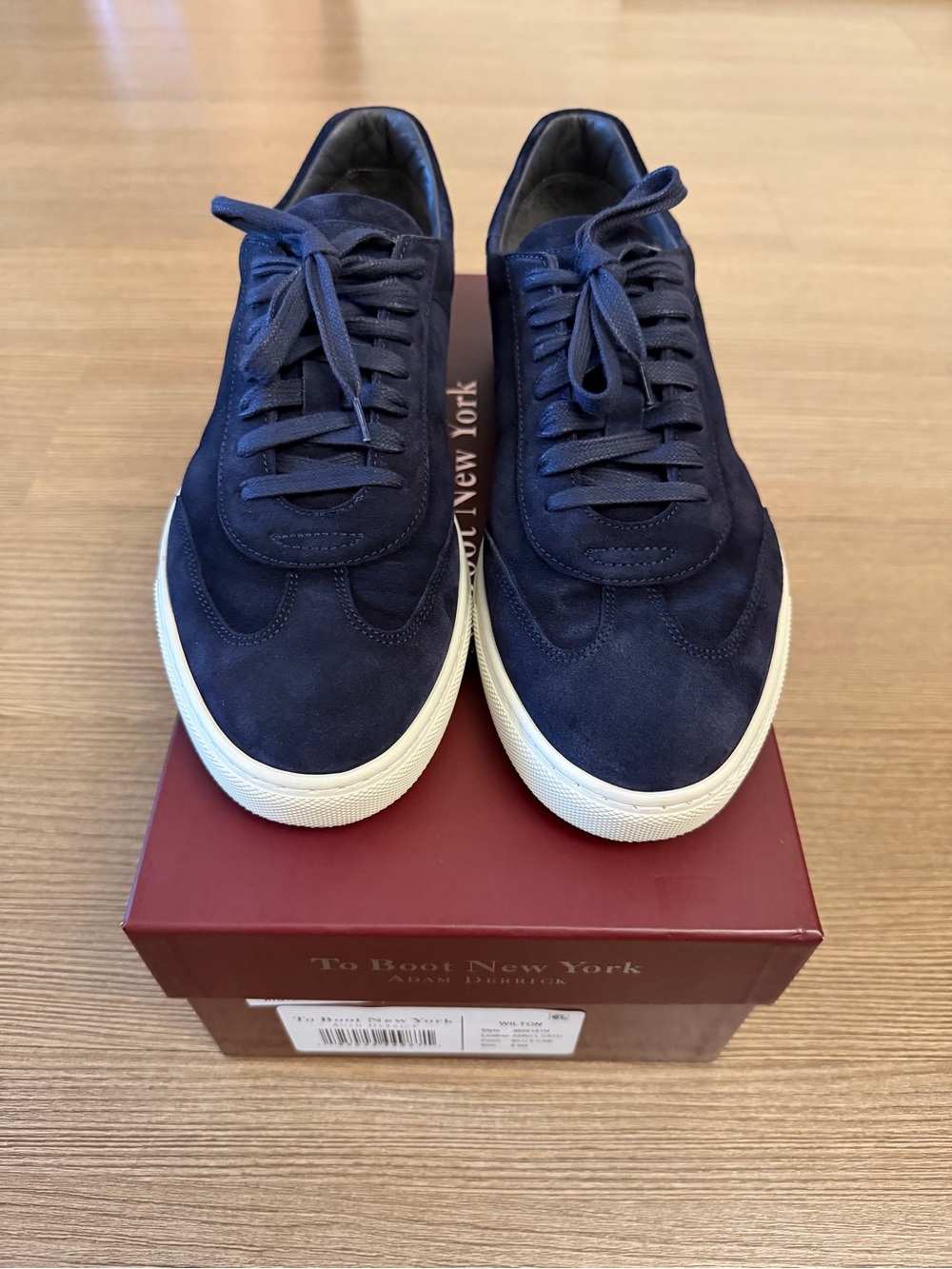 To Boot New York Adam Derrick
Wilton Navy Aero Suede Sneaker
Size 8.5 US Men